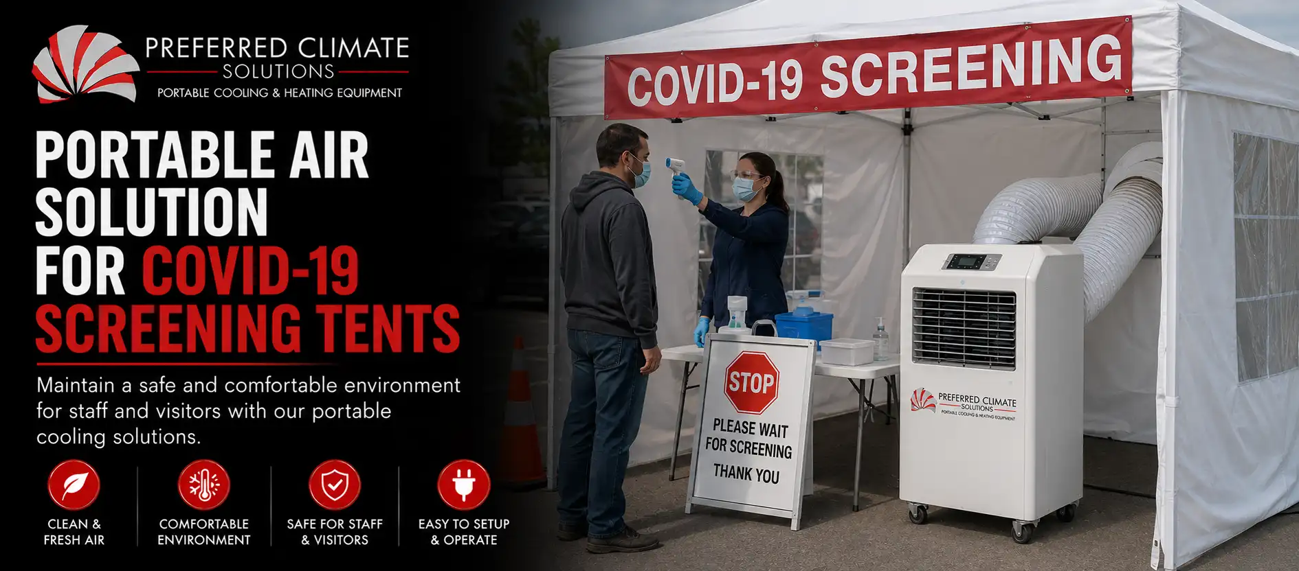 Portable Air Solution for Covid-19 Screening Tents