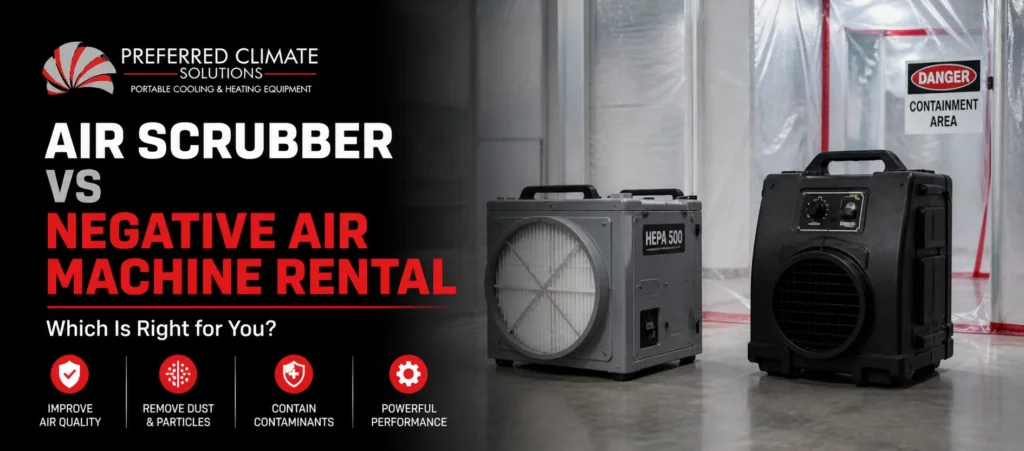 Air Scrubber vs. Negative Air Machine Rental Which Is Right for You
