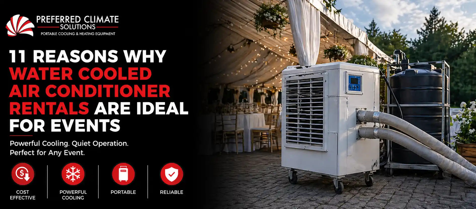 Why Water-Cooled Air Conditioner Rentals Are Ideal for Events